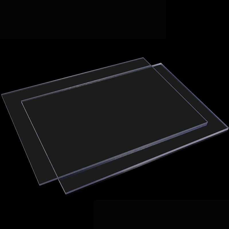 2~10Pcs Transparent Plastic Board Thick 0.3mm~2mm Side Lengths 100mm~300mm