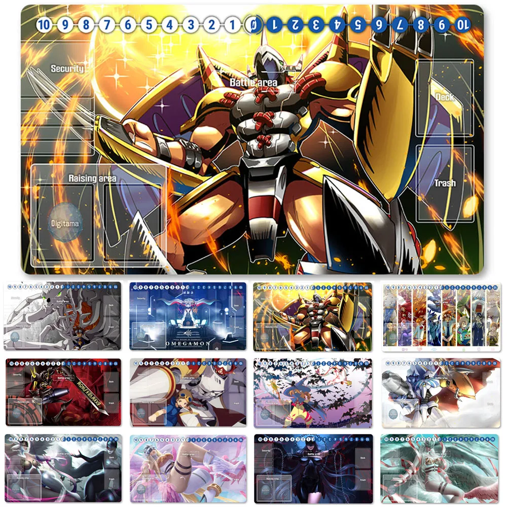 

HOT Board Game DTCG Playmat Table Mat Size 60X35 cm Mousepad Play Mats Compatible for Digimon TCG CCG RPG-1961459