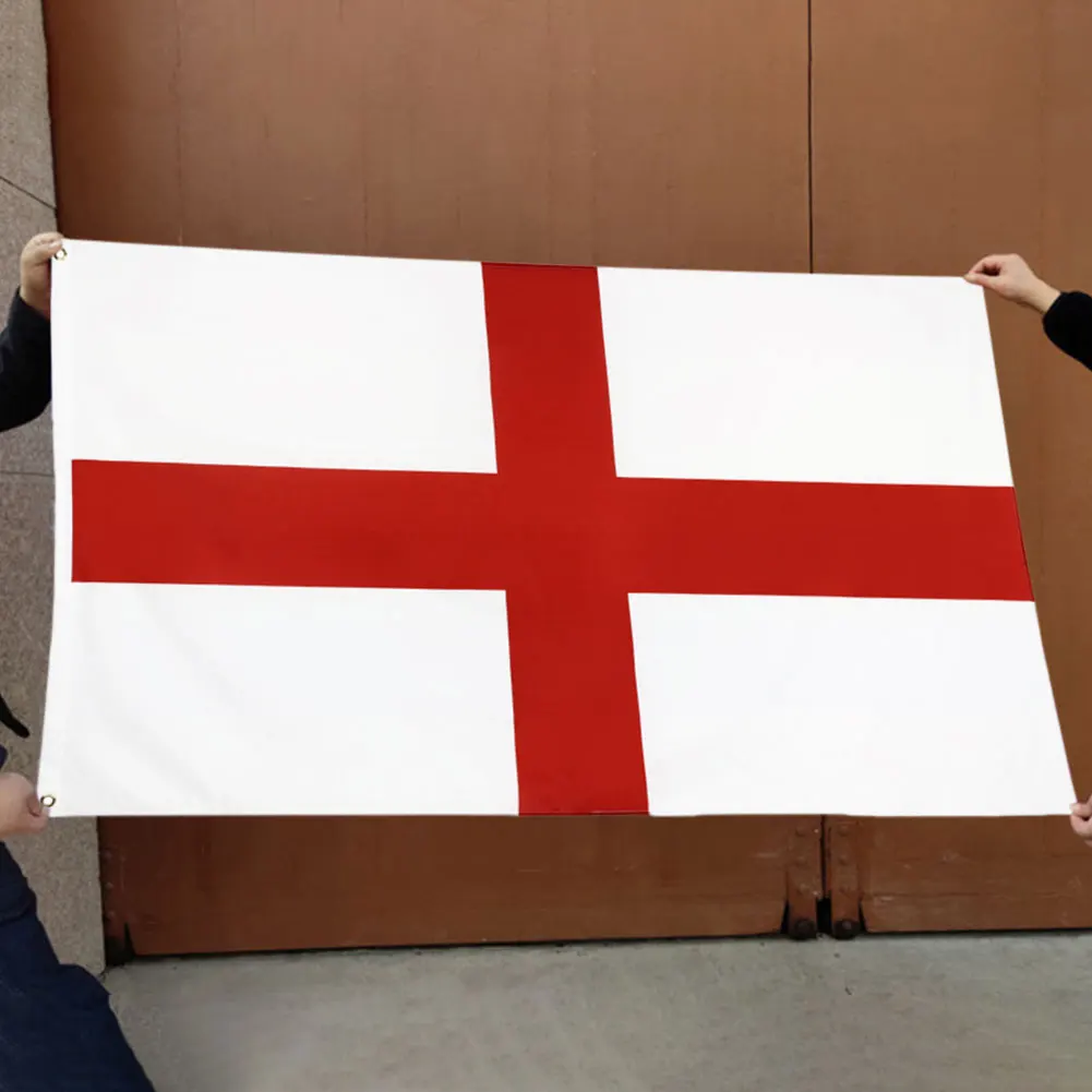3x5 قدم الصليب الأحمر المملكة المتحدة إنجلترا العلم حية اللون الإنجليزية الأعلام الوطنية تتلاشى مقاومة مع الحلقات موكب/المهرجان/ديكور المنزل