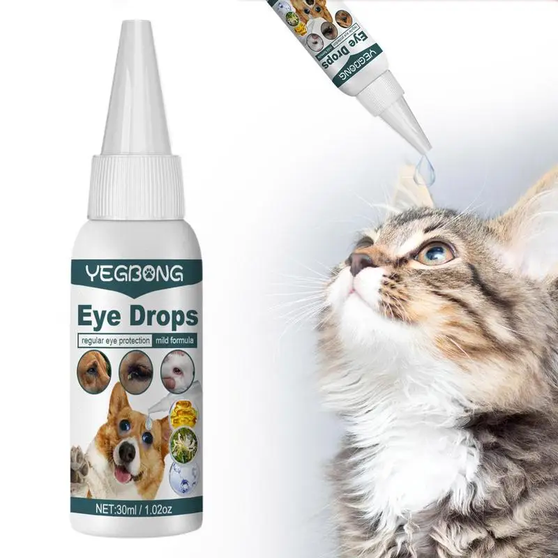 30ml Cat Eye Treatments Drops To Remove Tear Marks Relieve Eye Itching Cleansing Eye Drops Fewer Applications Needed  for Dogs