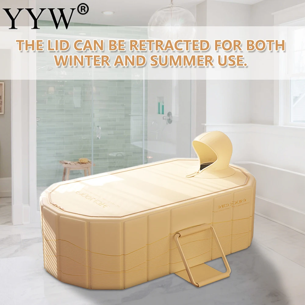 Bañera portátil de temperatura constante de 1,2 m y 1,5 m con tapa, bañera plegable, bañera de remojo, baño para adultos, SPA, bañeras reutilizables