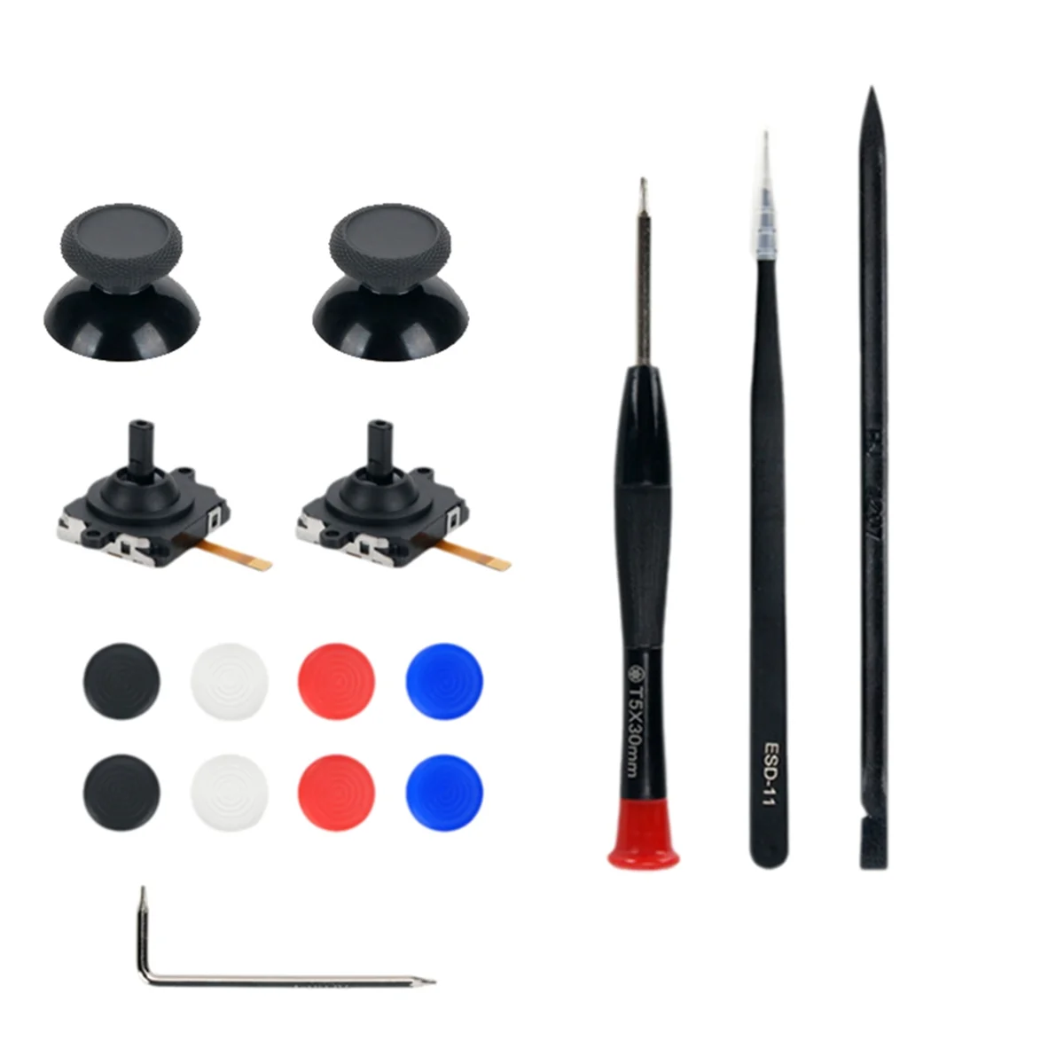 AU47-Replace for Meta Quest 3 VR Handle 3D Analog Joysticks Thumb Stick with Joysticks Cap&Disassembly Tool