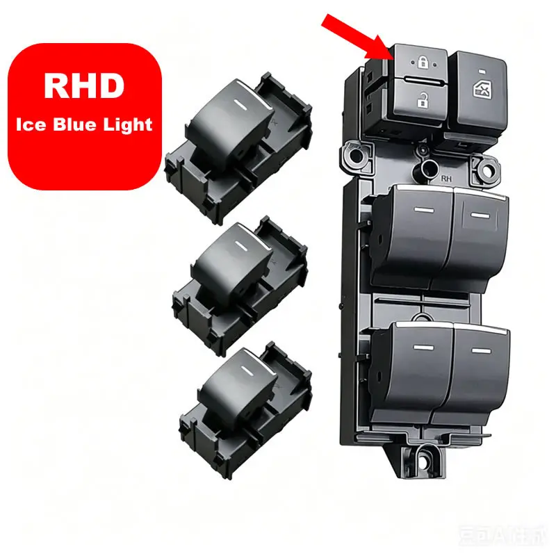 RHD LHD beleuchteter LED-Fensterheberschalter für Toyota RAV4 RAV 4 XA50 C-HR 2019-2021 HYBRID 2020 Yaris Cross 2022 Corolla – Detail 19