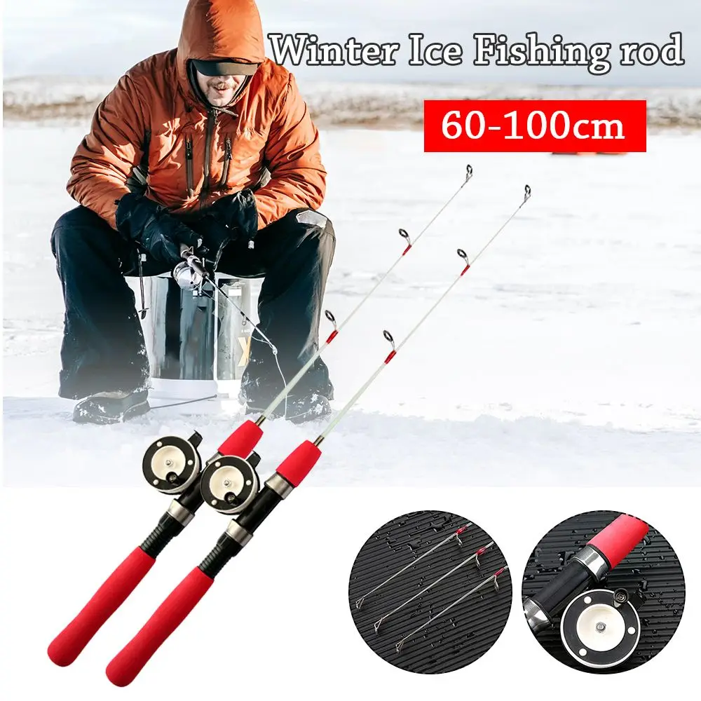 Ice Fishing Rods Winter Fishing Reels Outdoor Tackle Pole Portable Fishing Tackle Accessories