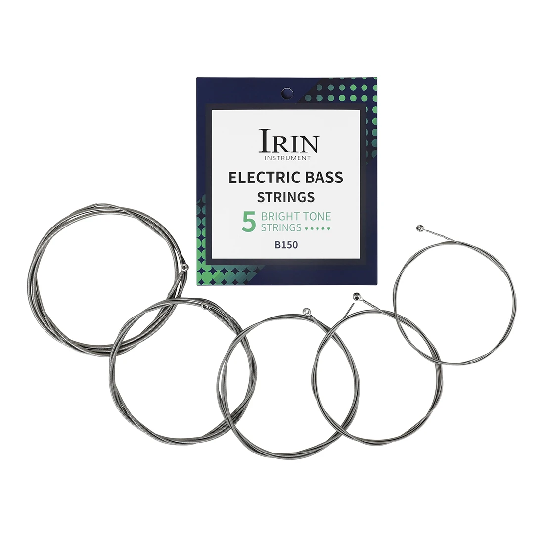 

IRIN B150 Bass String 5 Strings A Set Electric Bass String Hexagonal High Carbon Alloy PVD Coated Film Bass Musical Instruments