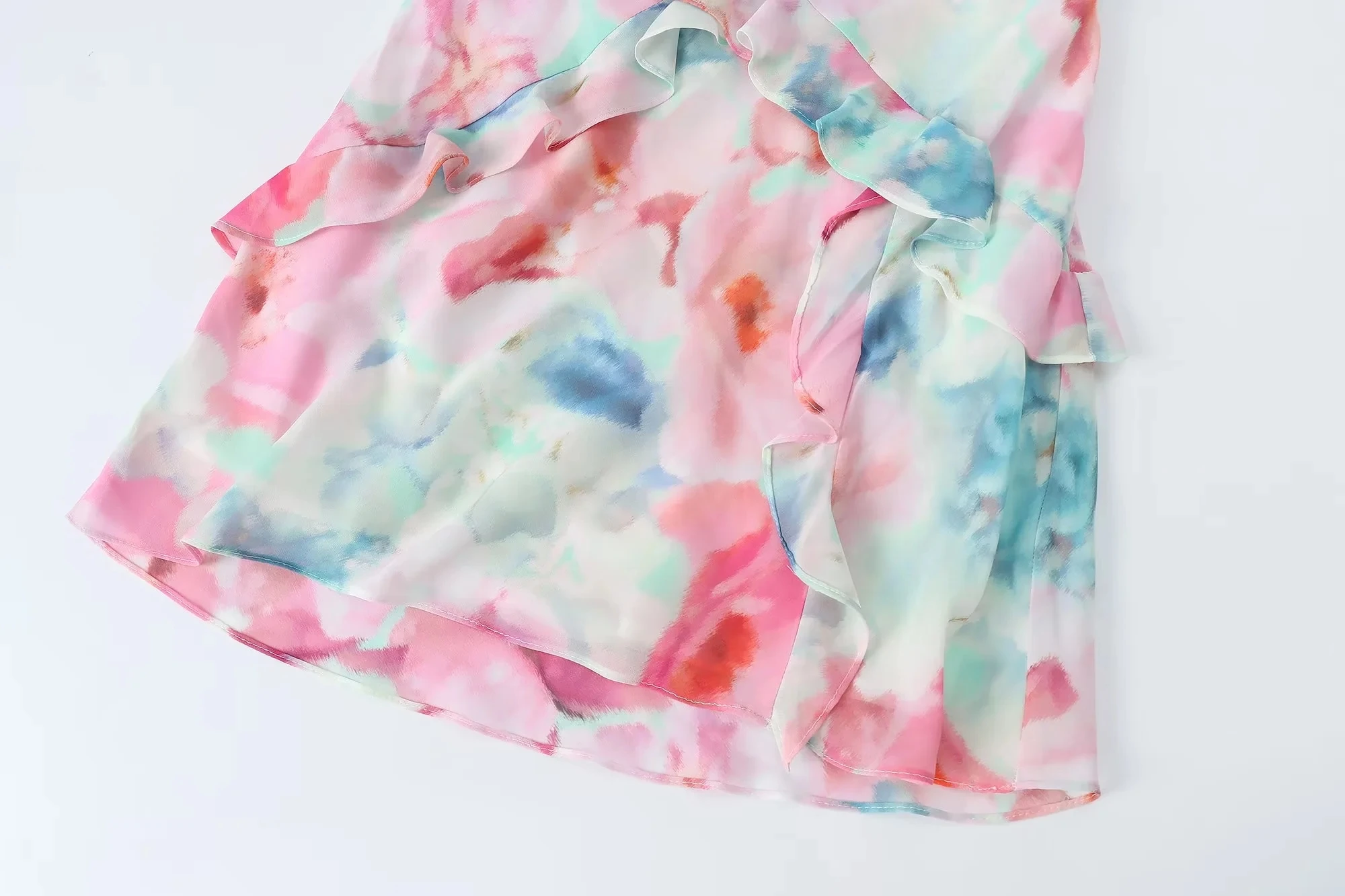 Vestido  de Design Novo para Mulheres JNLEAOG Outono com Decoração em Camadas Estilo de Rua Saia em A de Fibra de Poliést...