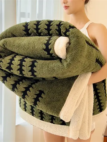 Thicken Warm Flannel Blanket Super Soft Fluffy Queen Blanket Single Double Size Cozy Skin-friendly Multifunctional Nap Blanket