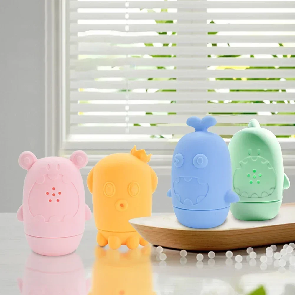 4Pcs Silicone Cute Animal Squirts Bath Toys Safe Squeezable Bathtub Toy Non Toxic Infant Bath-Toys Easy To Clean for Toddlers