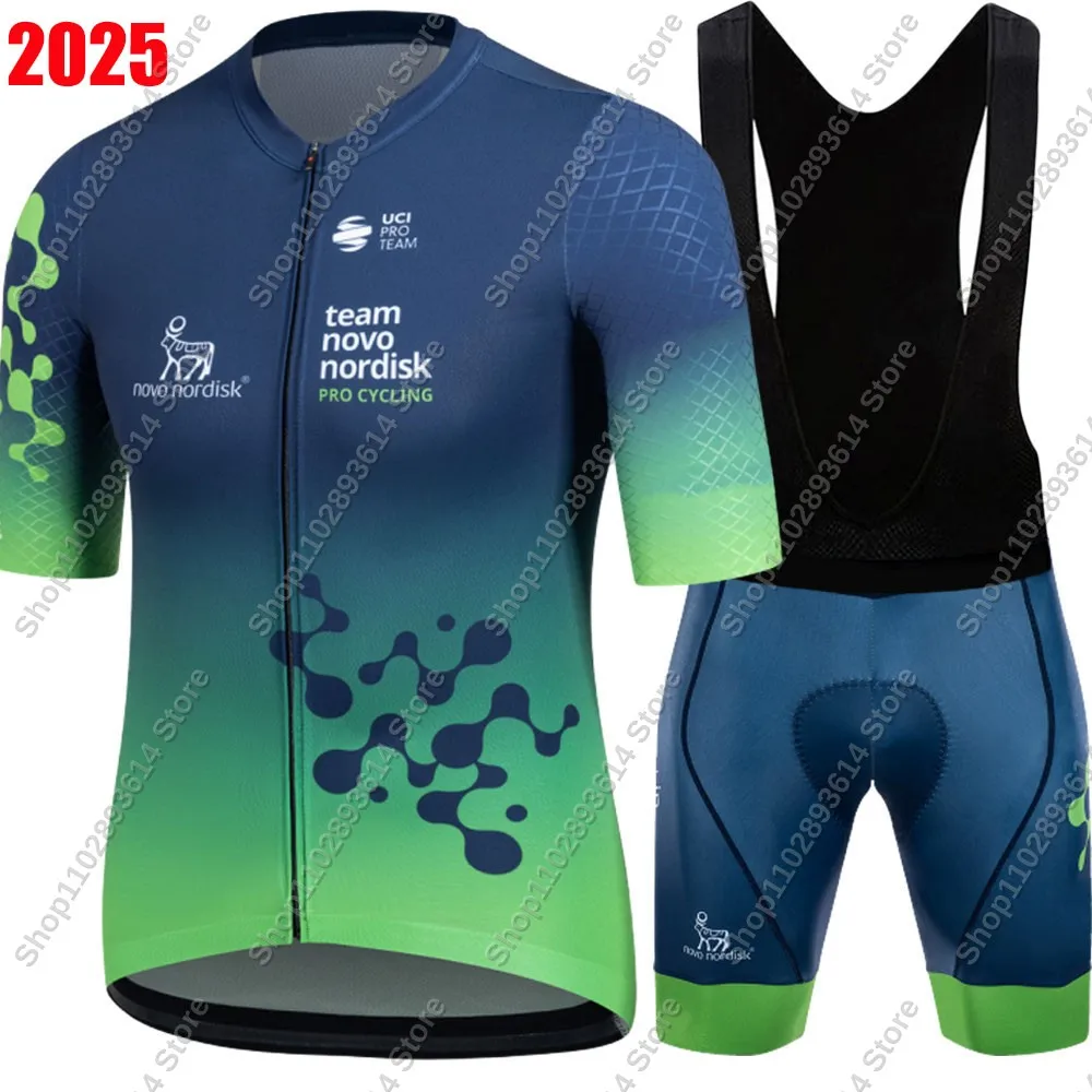 2025 Novo Nordisk Team Cycling Jersey Set USA Summer Men Clothing Road Bike Shirts Suit Bicycle Bib Shorts MTB Ropa Maillot