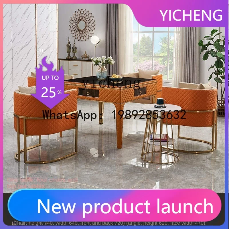 LYY Solid Wood Mahjong Machine Dining Table Dual-Use Simple Modern Table Plastic Products (Flower Pots)
