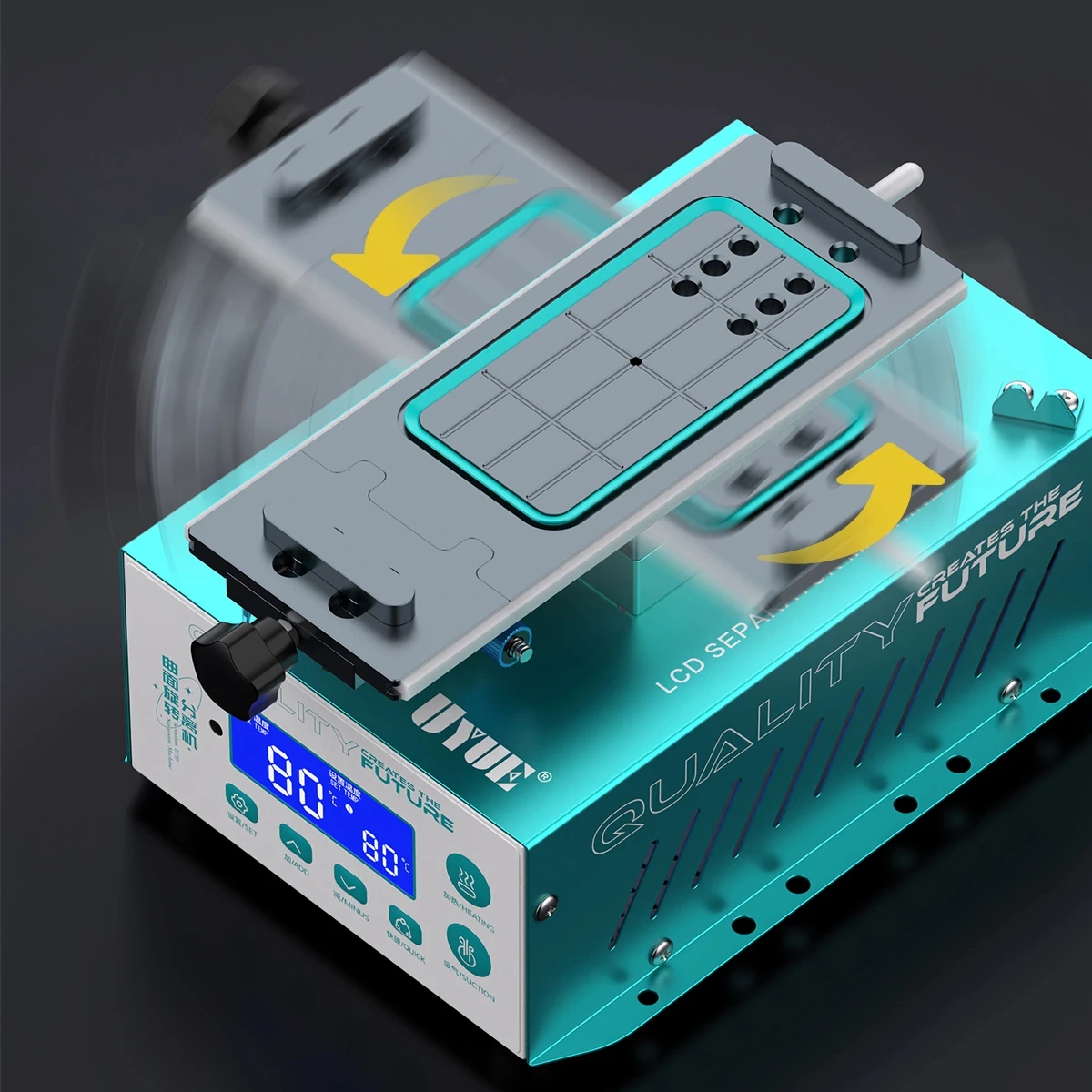 

UYUE 988S-2 LCD Screen Repair Tool with Enhanced 50% Suction Power & Voice Control for Mobile Phone