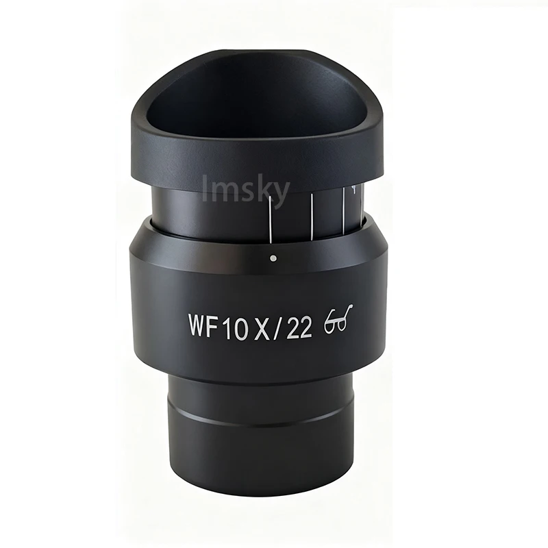 조정 가능한 디옵터 접안 렌즈 WF10X VOF 22mm 23mm 24mm 스테레오 현미경 용 하이 아이 포인트 FMC 광학 렌즈 30mm 장착 크기