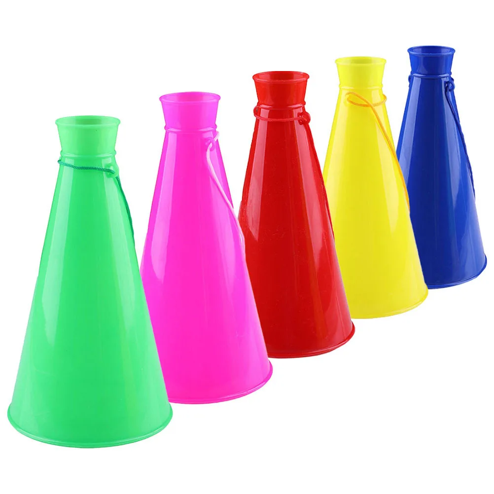 

5Pcs Loud Cheering Horns Eye-Catching Design Handheld Horns for Sporting Events Performances Party Blowers Fan Accessories