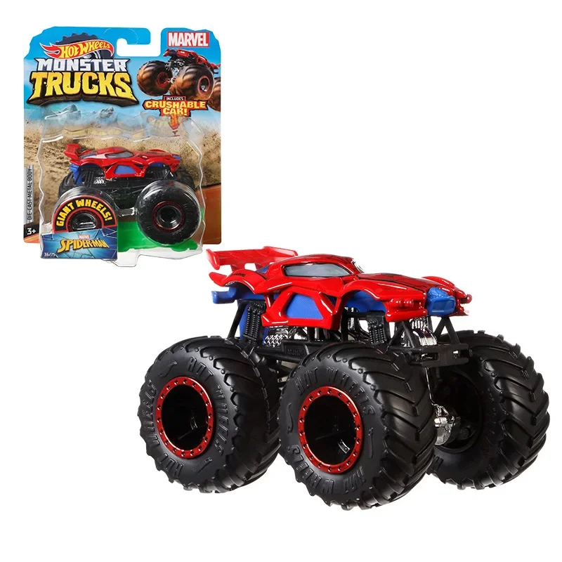 Original Hot Wheels Monster Trucks Car Model Giant Wheels MEGA WREX Diecast 1/64 Vehicle Kid Boy Toys for Cildren Birthday Gift