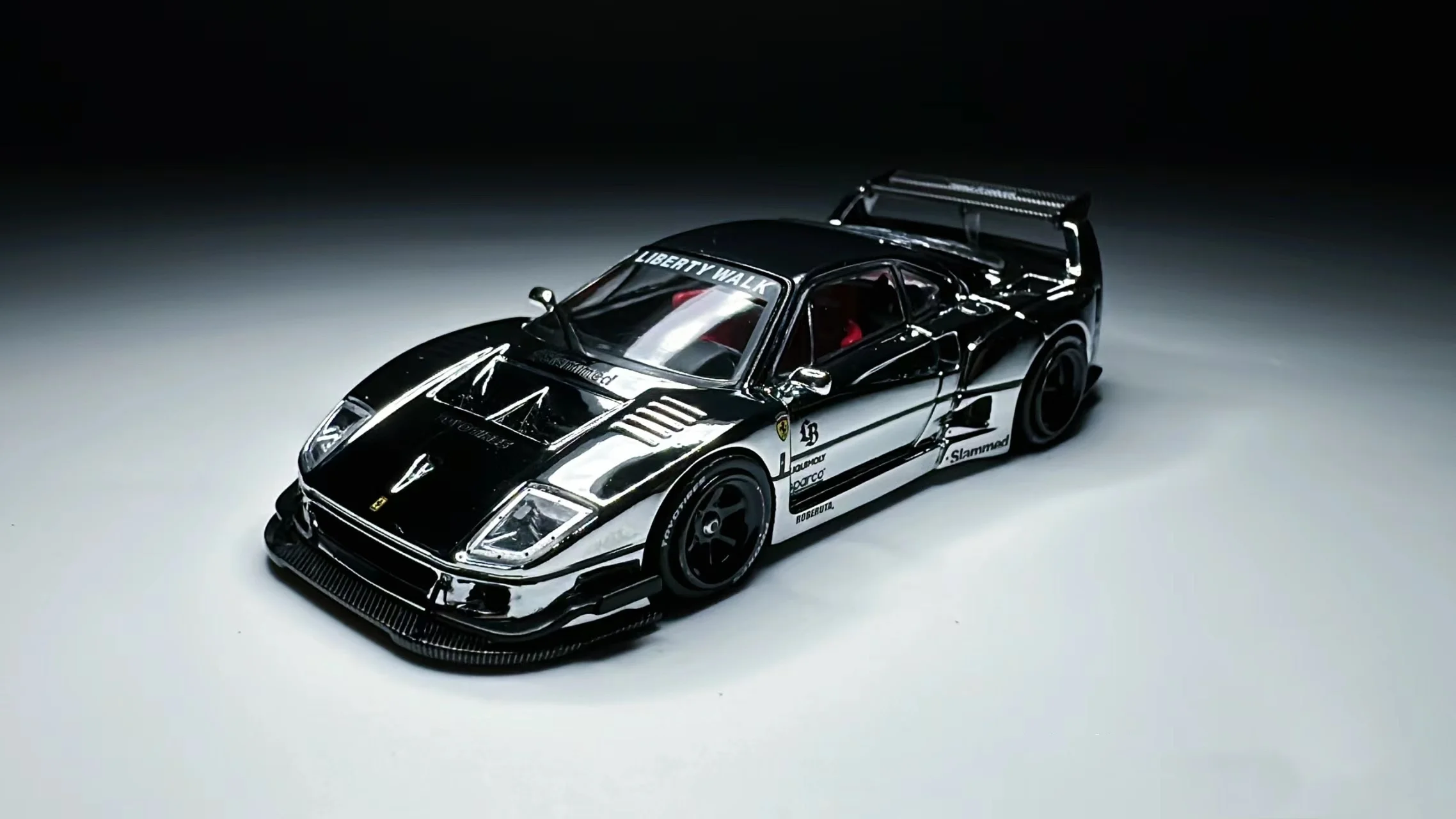 INNO-F40 Beijing Auto Show Limit Diecast Model Car, sem filme plástico, 1:64