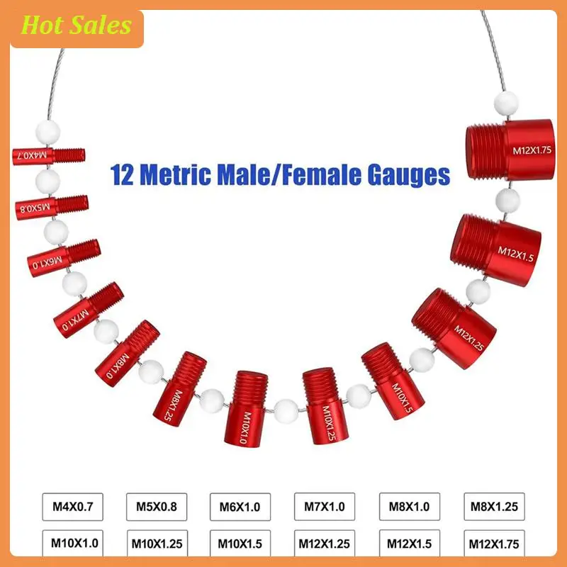

AA05 Inspection Measuring Tool Inch Metric Bolt Nut Screw Thread Set Inch Gauge Measuring Inspection Tool