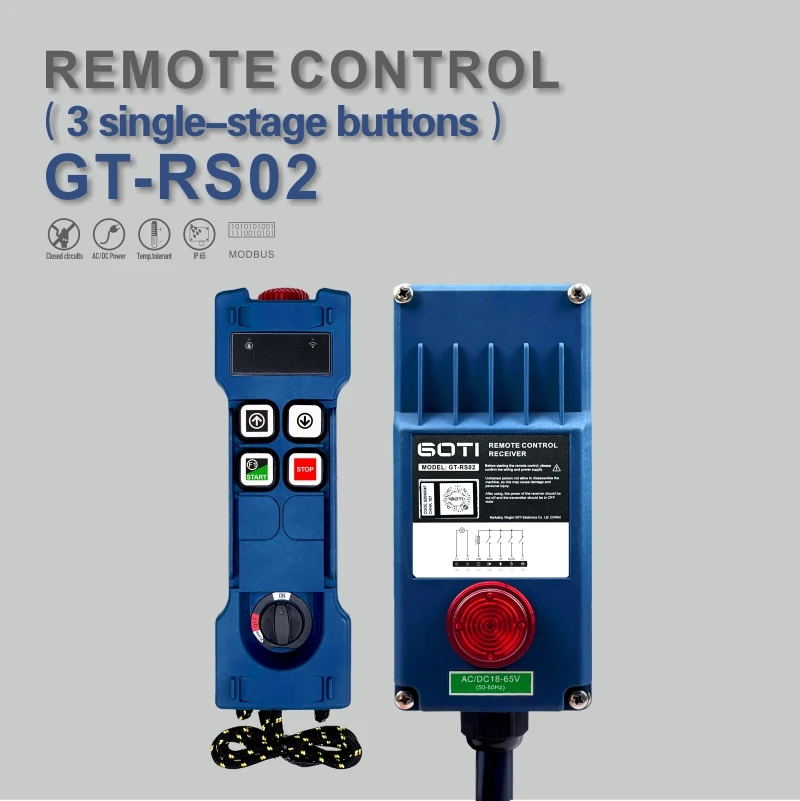 GT-RS02 Industrial Radio Wireless Crane Hoist Remote Control Switch 2 Channel Replace UTING F21-2S TELEcontrol