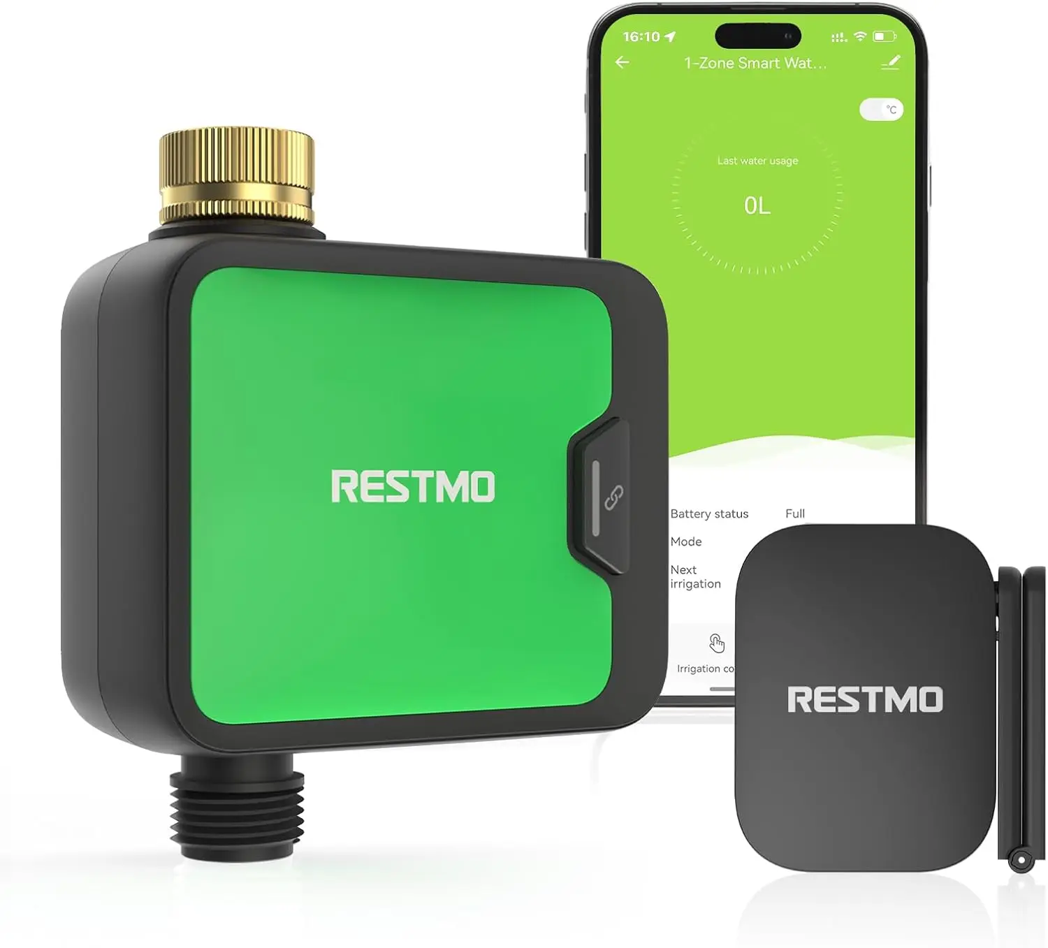 

Smart WiFi Water Timer for Garden Hose, Sprinkler Timer with App Control, Brass Inlet, Rain Delay, Manual/Automatic Watering, Quantity or Timed Irrigation Modes