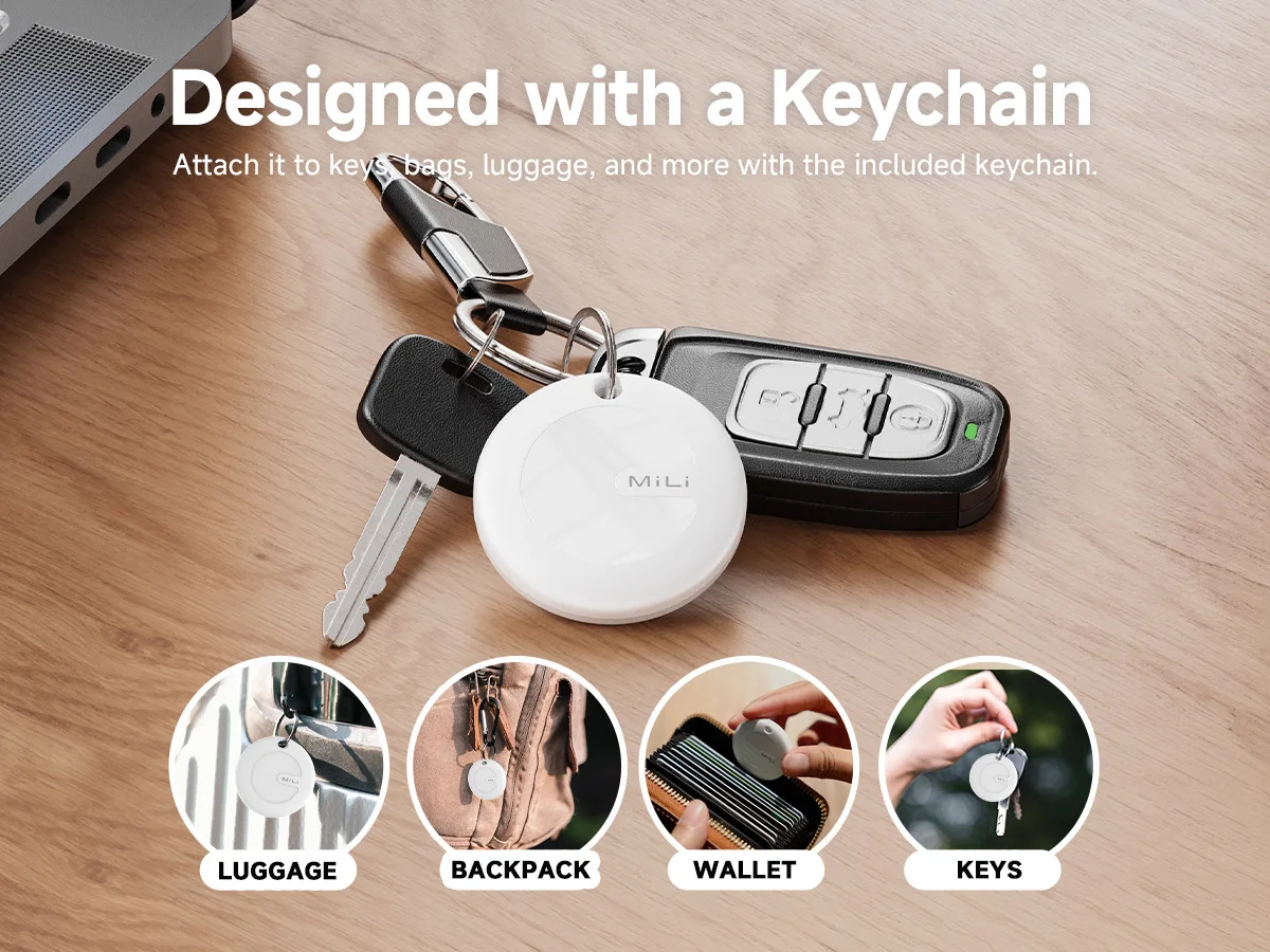 جهاز تعقب MiTag Bluetooth لجهاز Android الذكي المدمج، جهاز تتبع صغير محمول يعمل مع Google Find My Device
