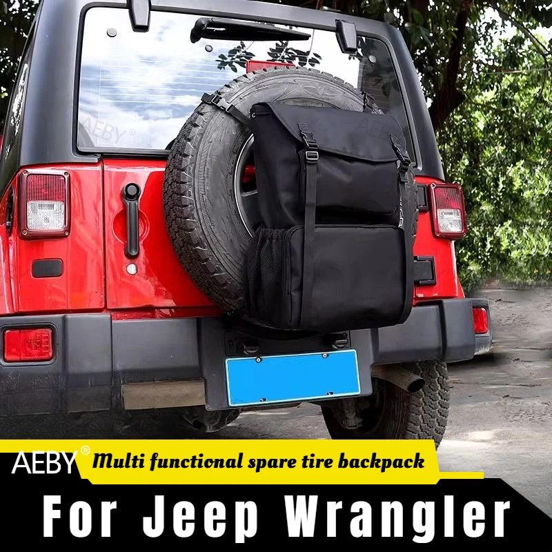 For Jeep Wrangler 2007-2018 Spare tire bag cargo organizer,Multi functional storage bag for spare tire cover,Storage accessories