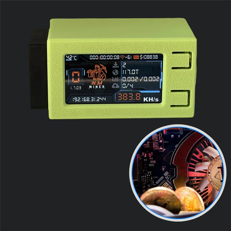 

Bitcoin BTC Solo Lottery Miner Nerdminer V2 Pro Max 390KH/S With Cool Fan Nmminer Crypto Bitcoin Miner Nerd