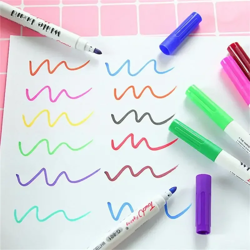ปากกามาร์กเกอร์ไวท์บอร์ด Erasable สีสัน MARKER ปากกาชอล์กปากกาสําหรับสํานักงานโรงเรียนเขียนภาพวาดเครื่องเขียน