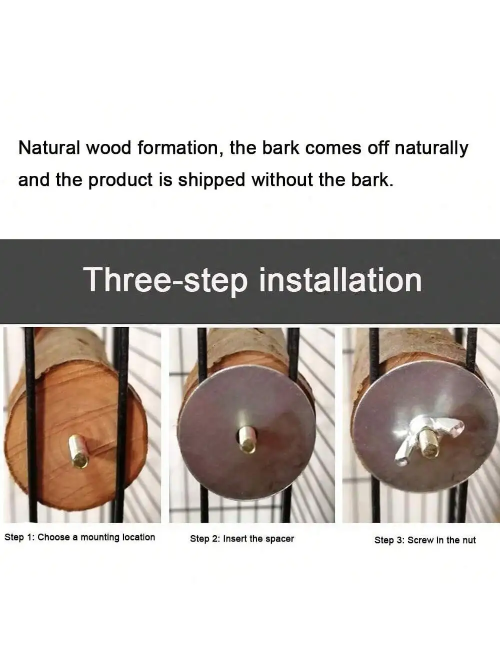 Natural Parrot Wood Fork Branch Perch Image 4