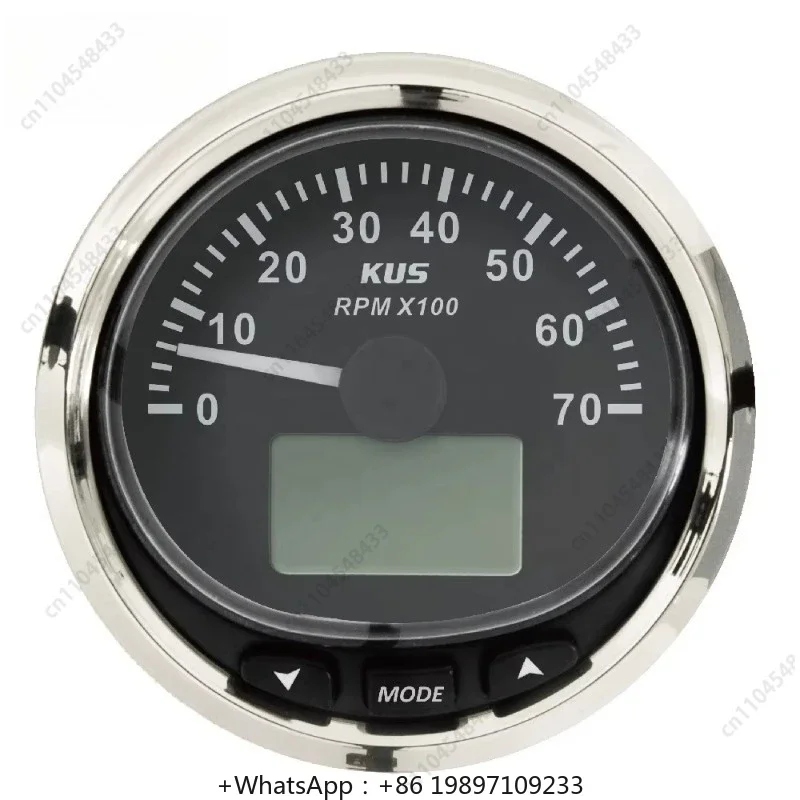 85mm NMEA2000 Boat Tachometer Gauge Engine RPM Coolant Temperature Engine Hours Oil Pressure Trim Fuel Rate Fuel Tank