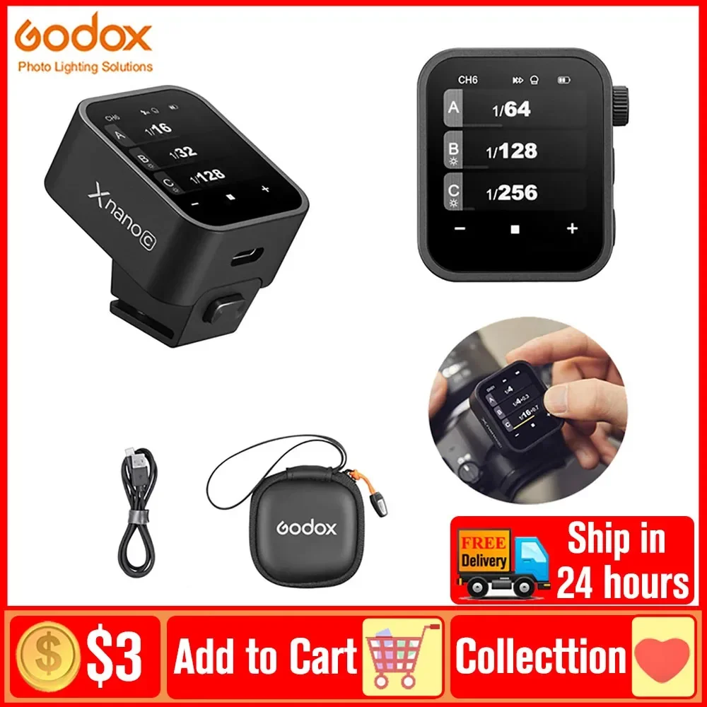 GODOX-disparador de Flash inalámbrico, dispositivo con pantalla táctil OLED TTL, USB, 2,4G, para Canon Eos/X3-S Nikon/Sony X3 C/X3 O/X3 F/X3 S/X3 N/X3-C