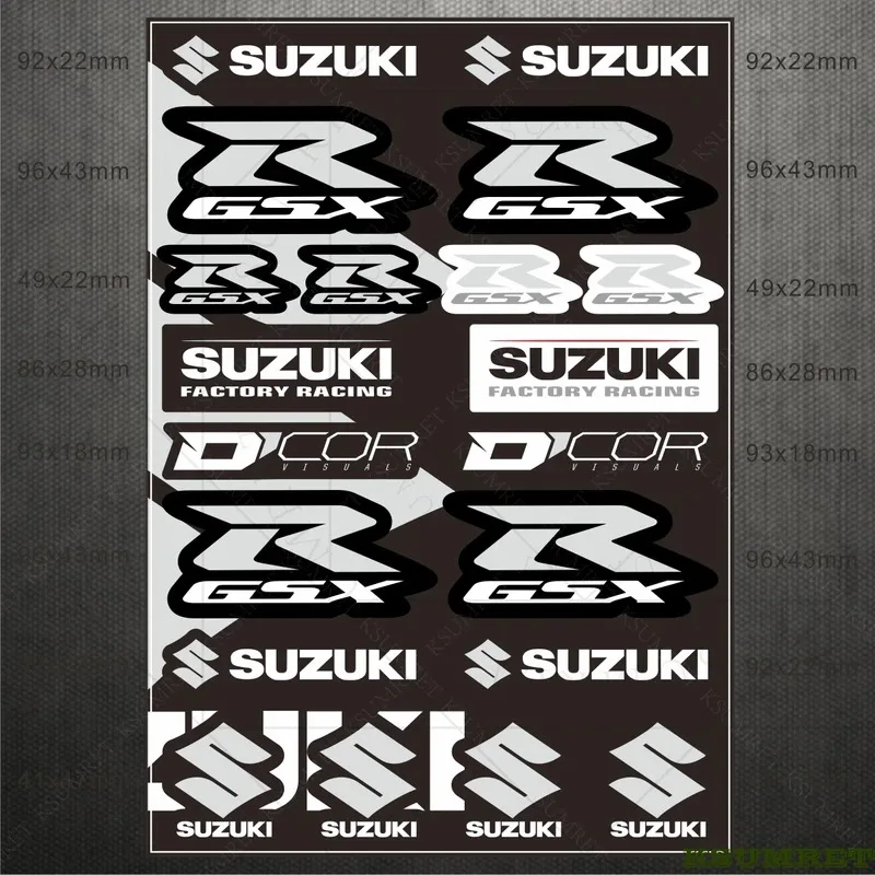 لسوزوكي دراجة نارية ملصق مائي Heletm شعار ملصق مضاد للماء #6