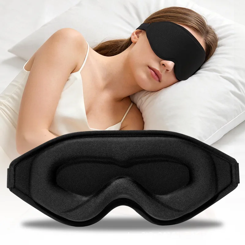 Nieuw 3D-slaapoogmasker, stereoscopisch lichtblokkerend slaapoogmasker voor heren en dames, reisoogmasker