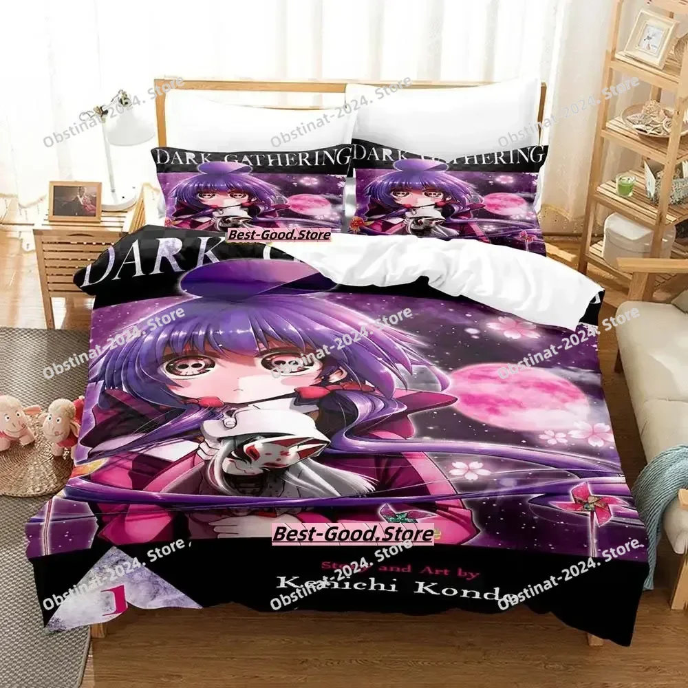 

Dark Gathering Bedding Set Single Twin Full Queen King Size Bed Set Adult Kid Bedroom Duvetcover Sets Anime parure de lit Bed