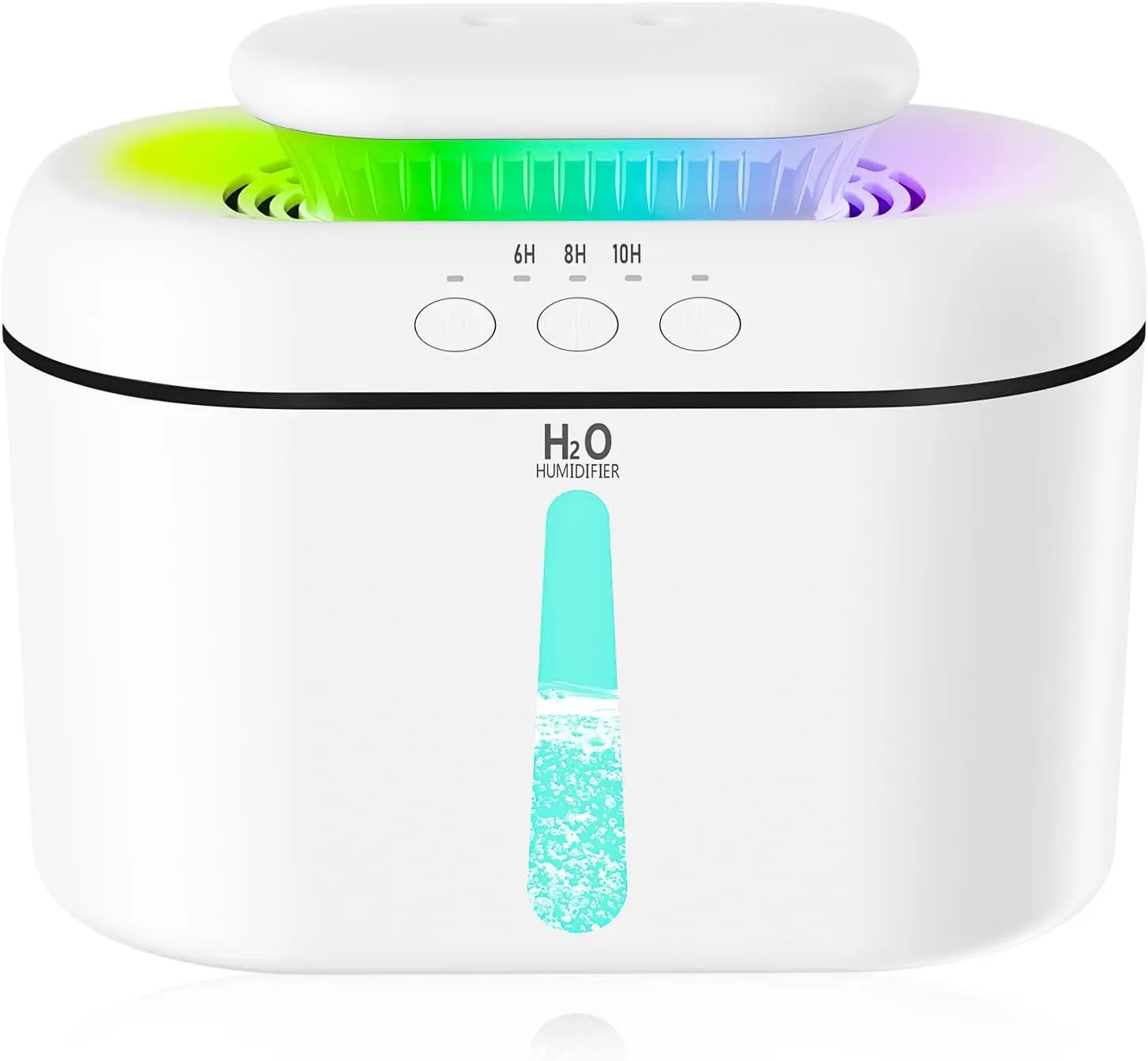 

Увлажнитель воздуха 2,5 л для спальни, тихий, 16 дБ, автоматическое отключение, легко заполняется и очищаемый, ночник