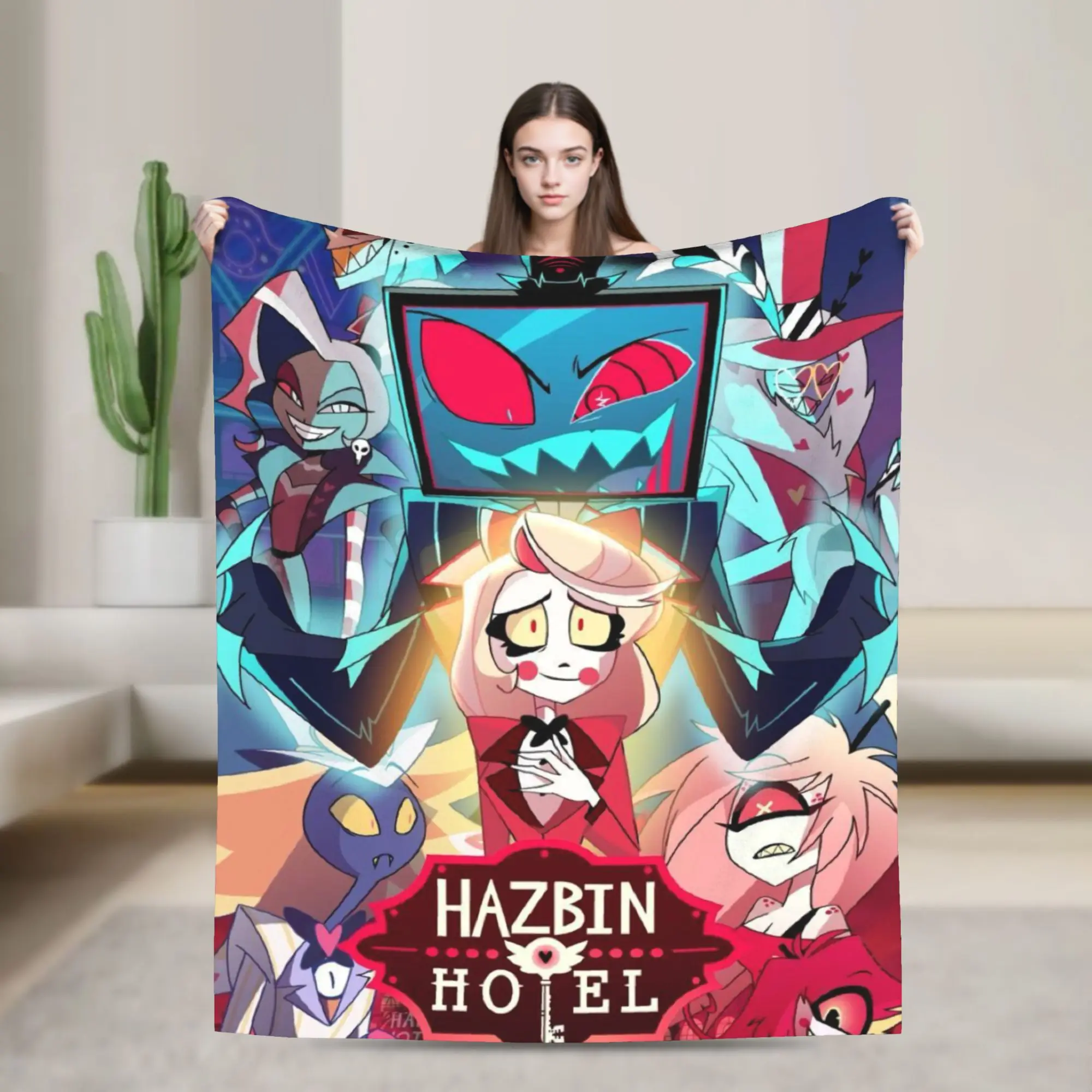 

Одеяло H-Hazbins в стиле аниме H-Hotels, сезон 2, несколько размеров, теплые, уютные, пушистые одеяла для дивана, дивана и кровати