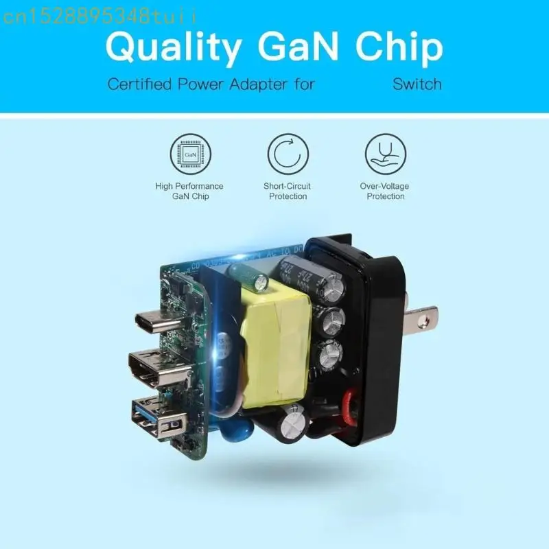 

Y4QF 65W Docking Station USB C Cord for Switches Pad with 4K60hz Video Output