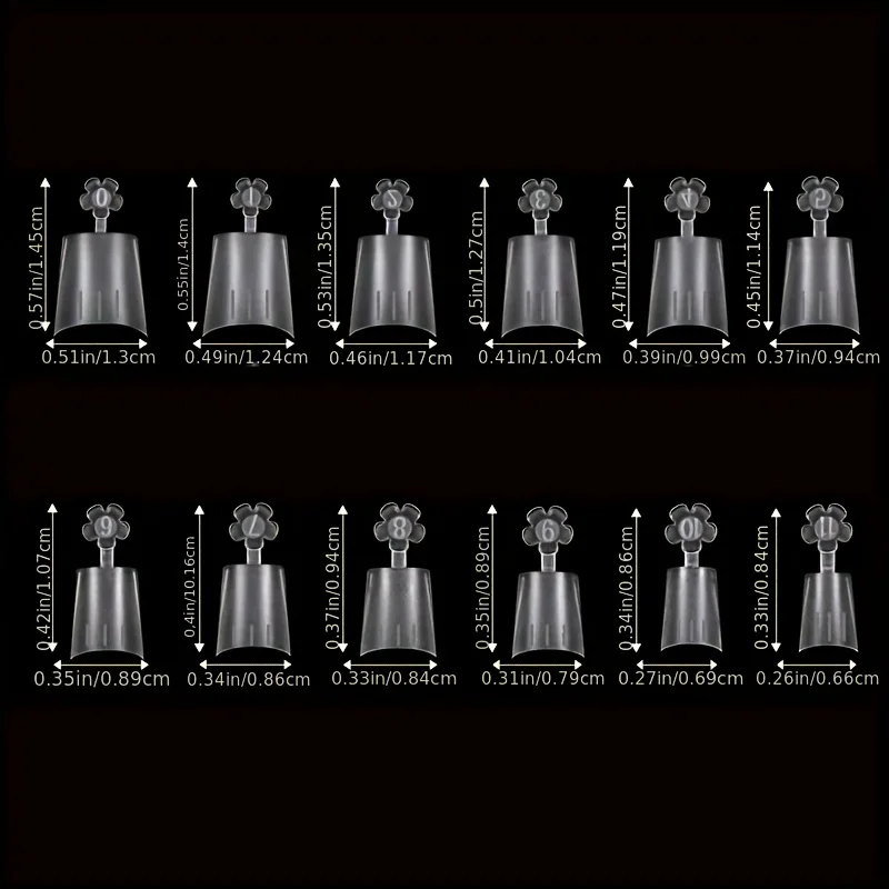 Medium Square Nail Fake Patch, 240 Pieces Soft Gel X Nail Fake Patch Square Matte Transparent Semi-Covered Acrylic Nail Fake Pat