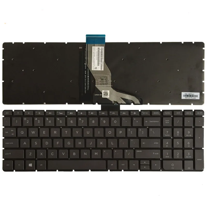 Imagem -02 - para hp Omen 15-ax010ca 15-ax013dx 15-ax023dx 15-ax033dx 15-ax043dx 15-ax039nr Teclado Inglês Eua Vermelho Retroiluminado Novo