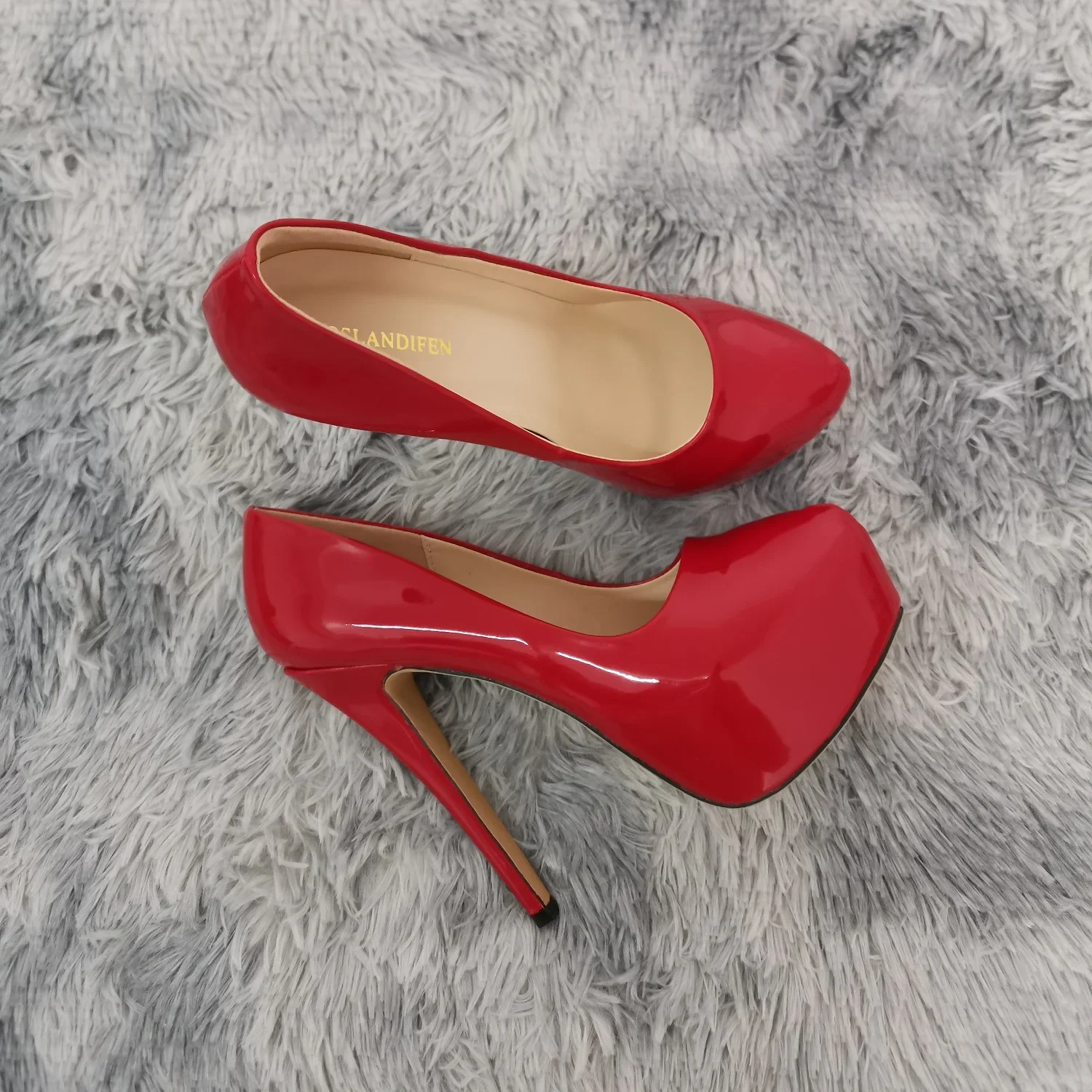 

Women Sexy Pumps Stilettos 14cm Super High Heels Round Toes Platform Thin Heel NightClub Party Dress Red Wedding Shoes Big Size