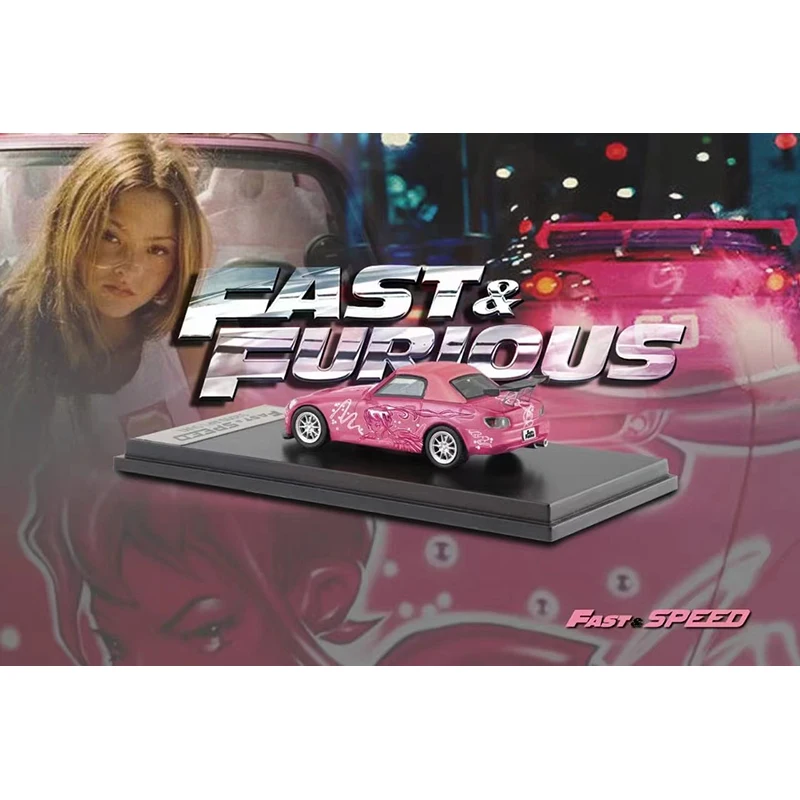 PreSale FS 1:64 S2000 AP1 SUKI PINK Soft Top S2K Diecast Diorama Car Model Collection Miniature Toys Fast Speed