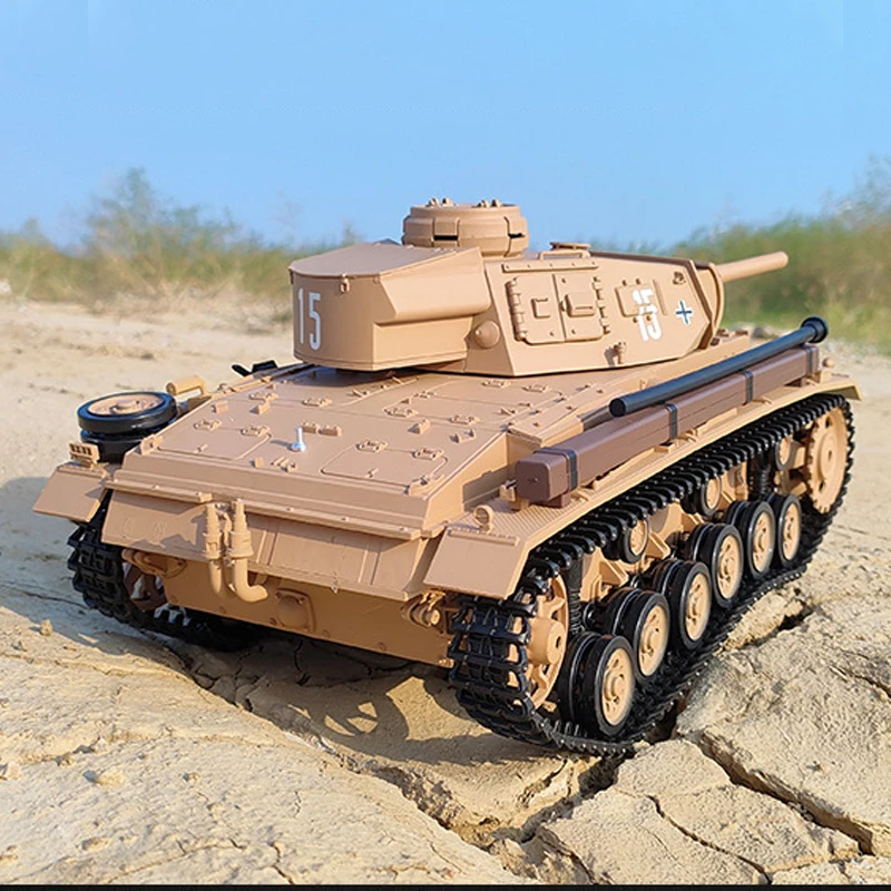 Henglong-German II H-Type Tanque de Controle Remoto, Metal Lançador de Pista, Modelo de Simulação Militar, Brinquedo ao Ar Livre, Presente para Menino, 1:16, 3849-1