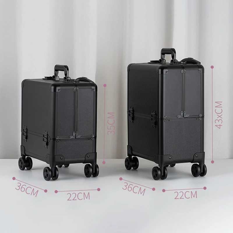 

Professional Rolling Makeup Case Permanent Makeup Artist Makeup Tool Case Tattoo and Nail Art Multi-layer Portable Case
