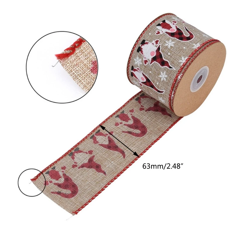Christmas Dwarf Ribbons And Bows For Gifts Cake Ribbon Gift Wrapping DIY Handmade Ribbon For Kid's Hair Bow