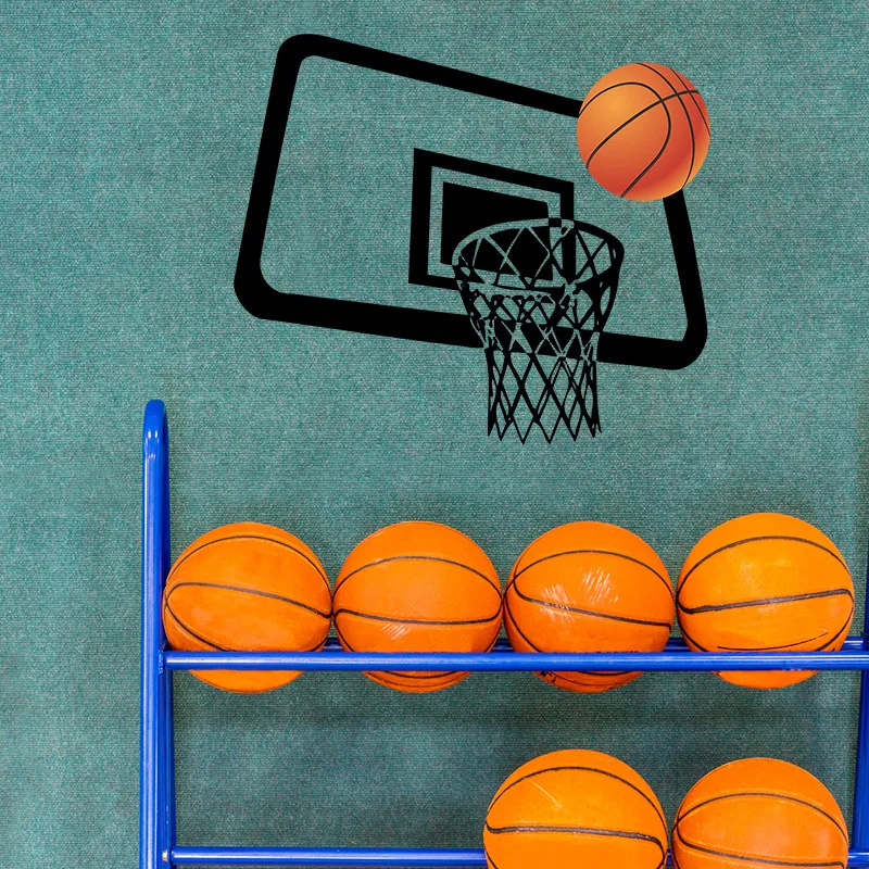 Basketball rebound basket sticker for children's room, living room decoration, PVC material wall sticker