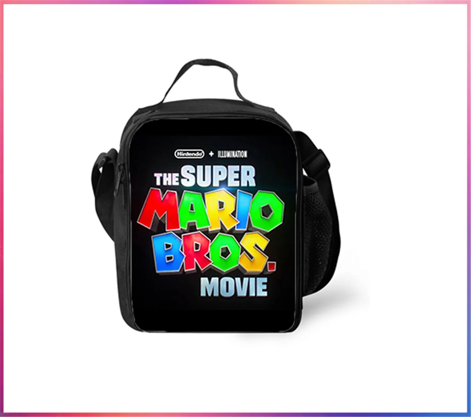 HOT Unisex Boys Girls Super Mario Cartoon Lunch Box-Insulated School Bag-Reusable Lunch Tote for Picnic