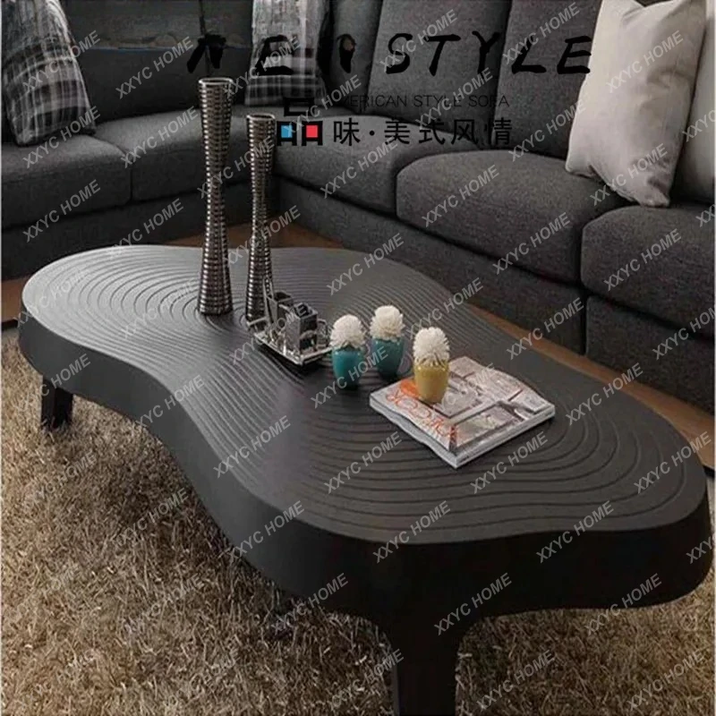 

Креативный художественный журнальный столик с росписью, овальный, современный, простой, в стиле минимализм.