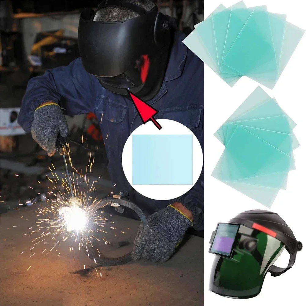 20pcs Welding Mask Transparent Lens 4.5x5.25x0.04 Inches Welding Helmet Cover Lens Outside Replacement Clear Lens For Welding