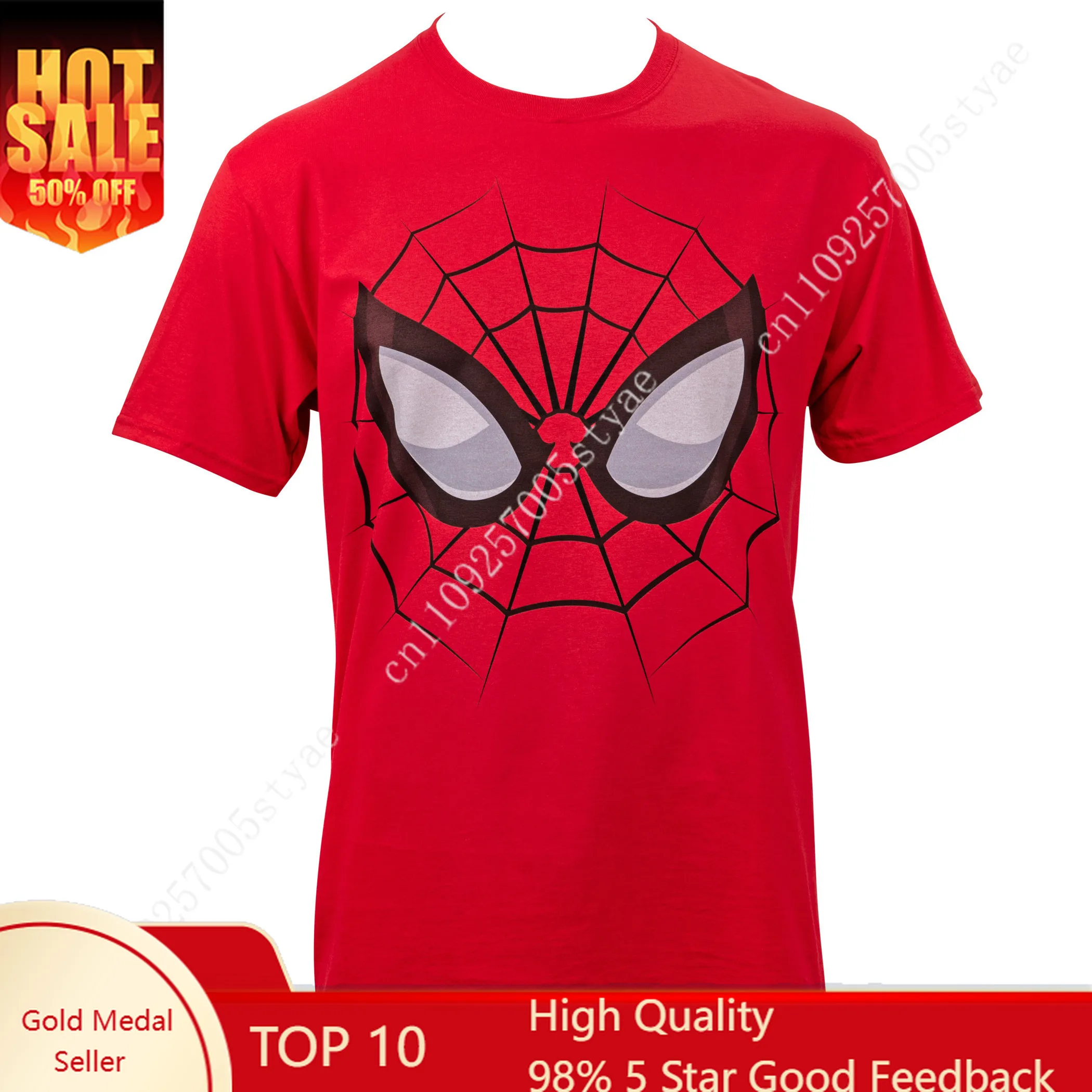 

Marvel's Spider-Man Miles Morales Men's Black T-shirt, Red Spider Logo, Superhero Short-sleeved Casual T-shirt, Streetwear Top