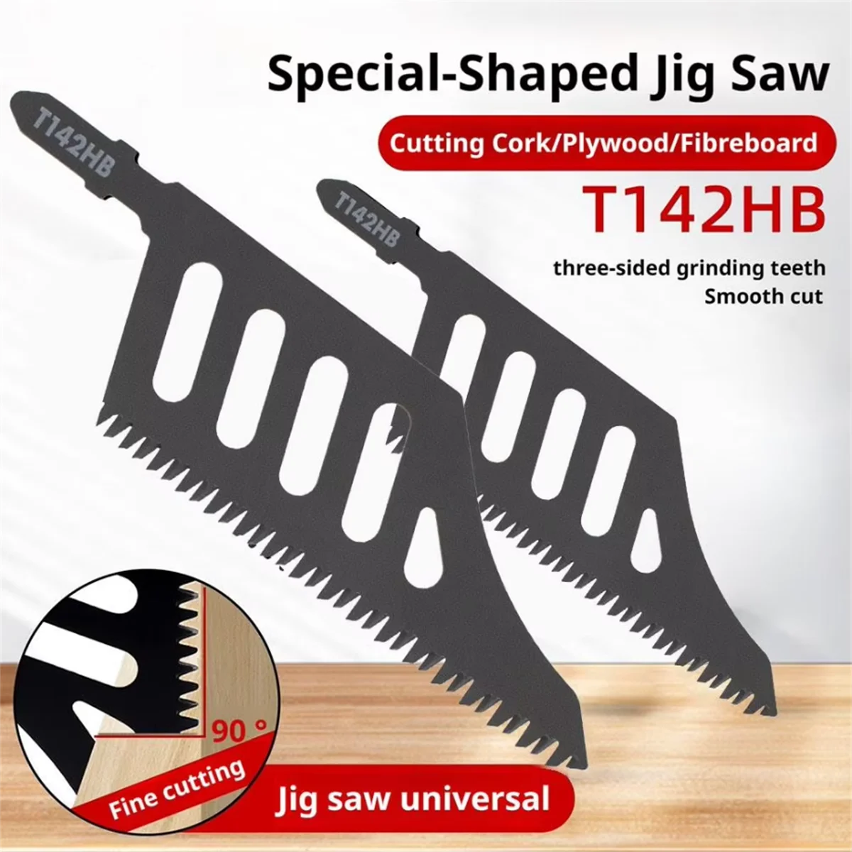 

10PCS T142HB Irregular Curve carbon steel Saw Blade T-Shank Fine Coarse Teeth for Wood Curve Saw Blade Electric Tool Accessories