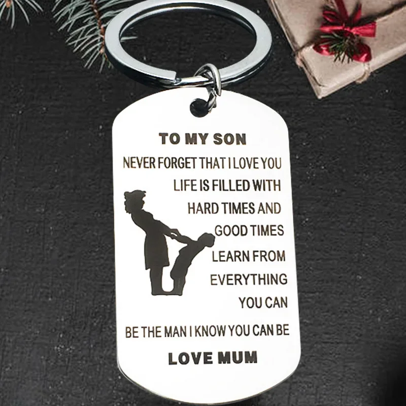 

Cute Son Gifts Inspirational Keychain Pendant To My Son I Love You Key Chain Keyring Birthday Christmas Gifts