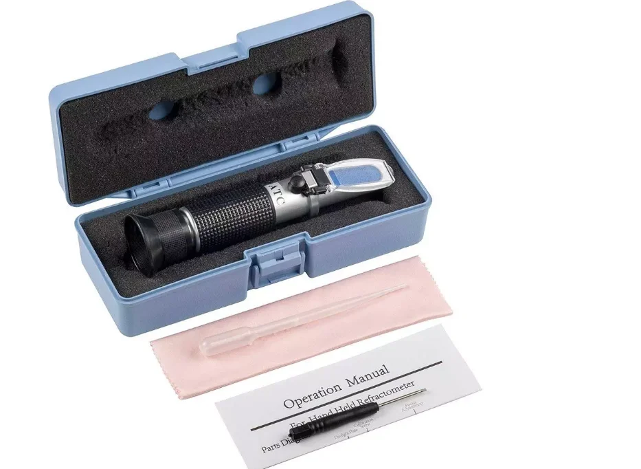 Brix 0-90% Refractometer Fruit Juice Cutting Oil Sugar Jam Juice Brix test High Accuracy Handheld Refractometer